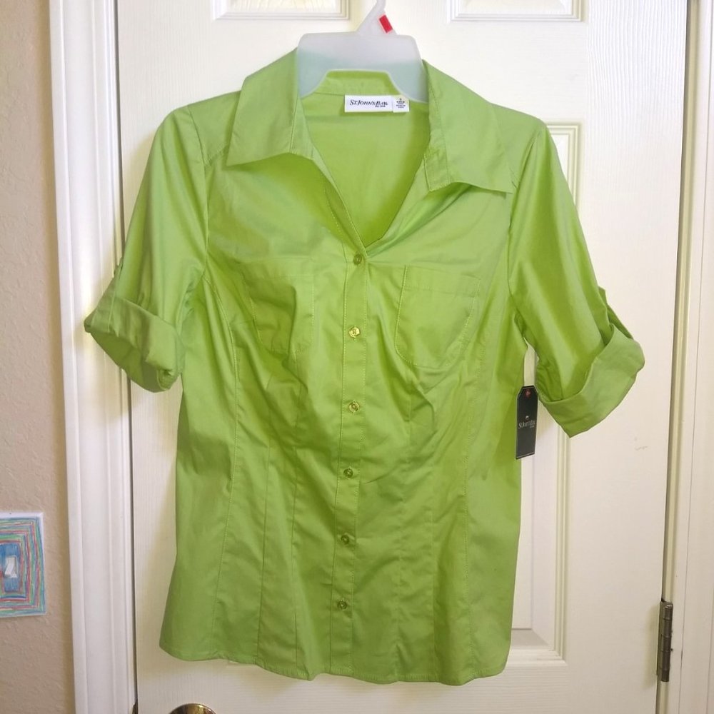 St. John's Bay Keep Cool Shirt New With Tags Button Front